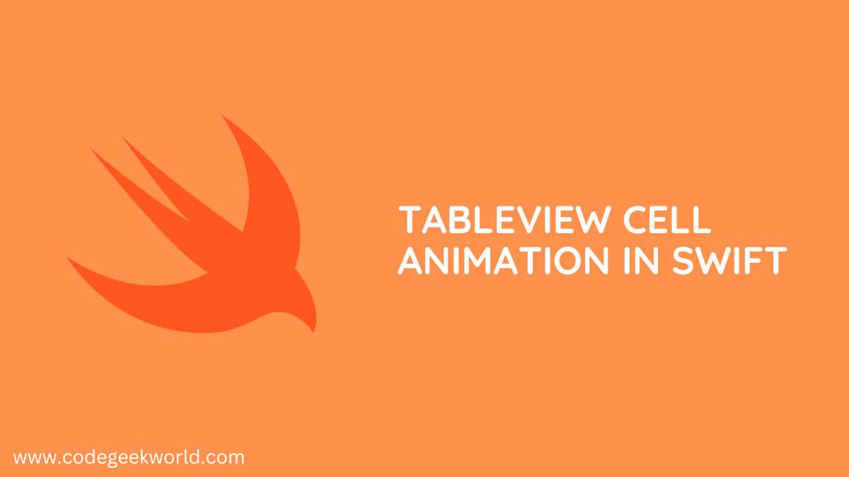 TableViewCell Animation in swift